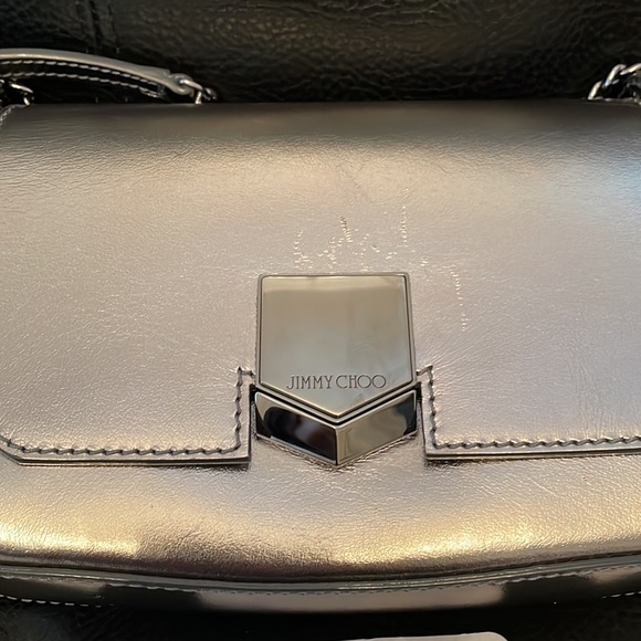 Jimmy Choo Lockett Silver Purse - Picture 2 of 13